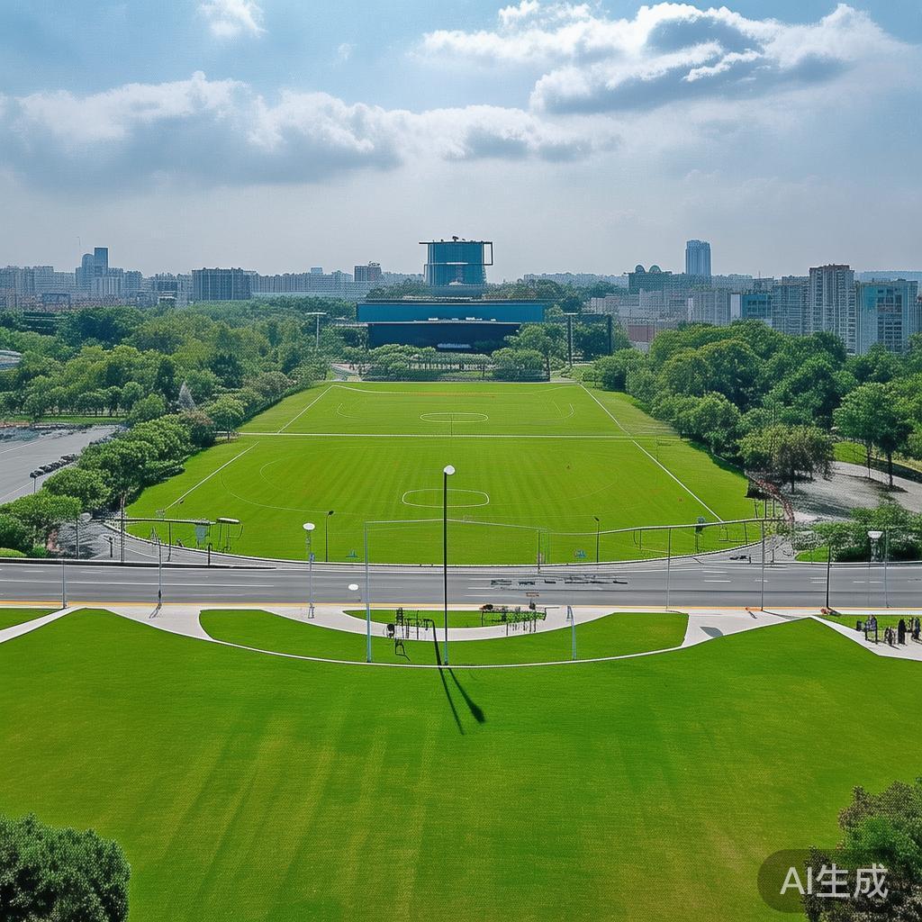 位于浦市镇核心区域的智博体育公园，占地面积广阔，环
